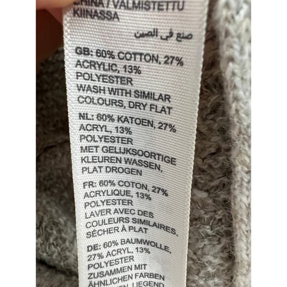 Fat Face Cotton Blend Chinky Knit Cardigan Sweater Oatmeal Beige, size 10 - Picture 5 of 7